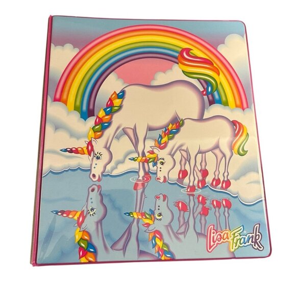 2021 Lisa Frank 3 Ring Binder Happy 30th Birthday Markie & Celeste Unicorn - Picture 1 of 8